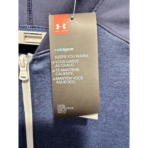 Under Armour Lightweight Full Zip Up Cold Gear Loose XXLT Jacket Blue NWT - Picture 13 of 15